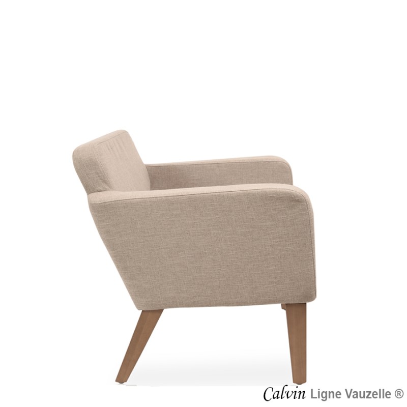 Fauteuil CALVIN Lounge Pieds Bois