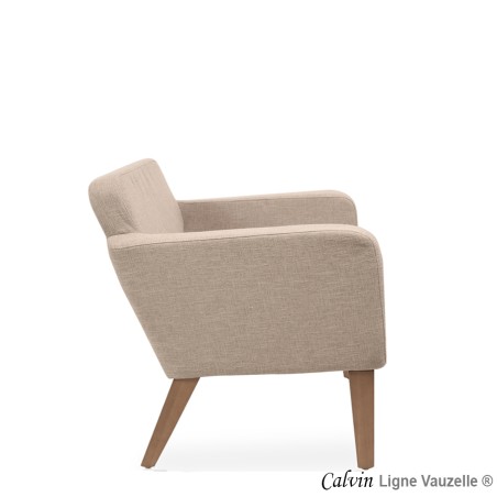 Fauteuil CALVIN Lounge Pieds Bois