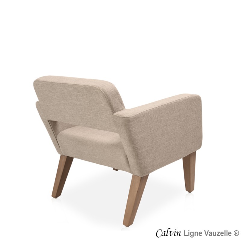 Fauteuil CALVIN Lounge Pieds Bois