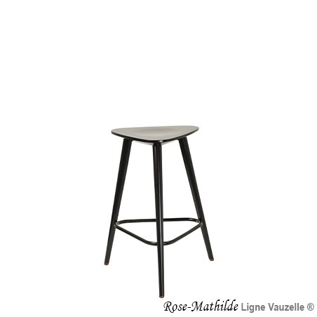 Tabouret "ROSE-MATHILDE" Assise Bois, ht 62cm