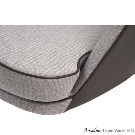 Fauteuil Lounge "ANSELME", Pieds en Acier Epoxy Noir