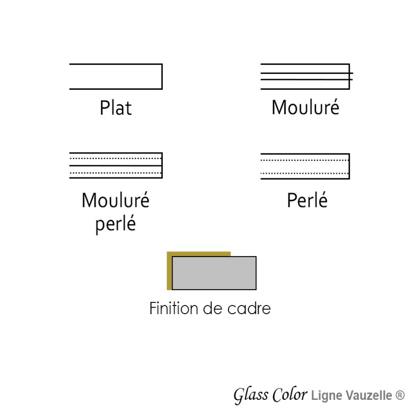 Plateau GLASS-COLOR CADRE INOX Verre SECURIT