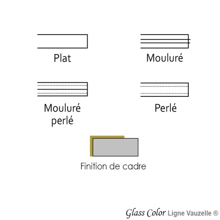 Plateau GLASS-COLOR CADRE INOX Verre SECURIT