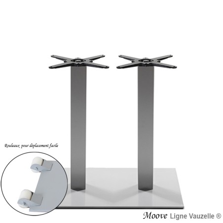 Piétement SLIM TROLLEY Socle 80x42 Double Col