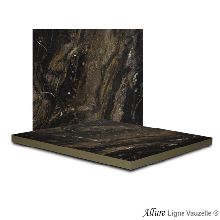 Plateau ALLURE STRATIFIE FORMICA Abs MétalCoinAngle Drt