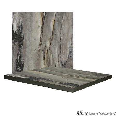 Plateau ALLURE STRATIFIE FORMICA Abs MétalCoinAngle Drt