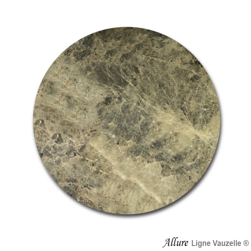 Plateau ALLURE STRATIFIE FORMICA Abs MétalCoinAngle Drt