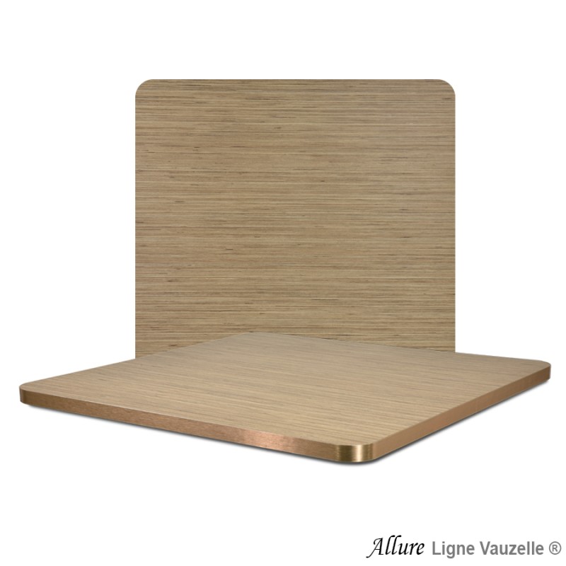 Plateau ALLURE STRATIFIE POLYREY Abs Métal Angle Arrondi