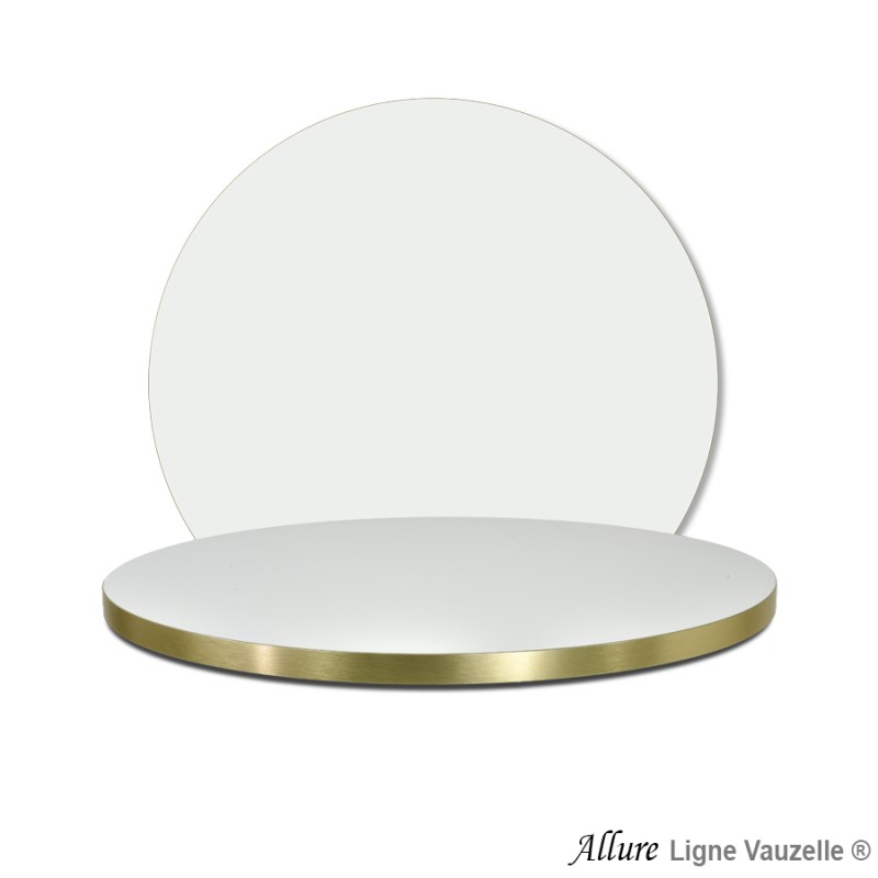 Plateau ALLURE STRATIFIE POLYREY Abs Métal Angle Arrondi