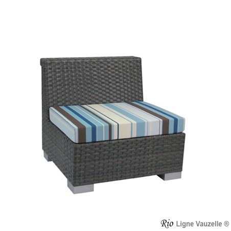 Module Droit  "RIO Tressage Café", Sans Coussin.