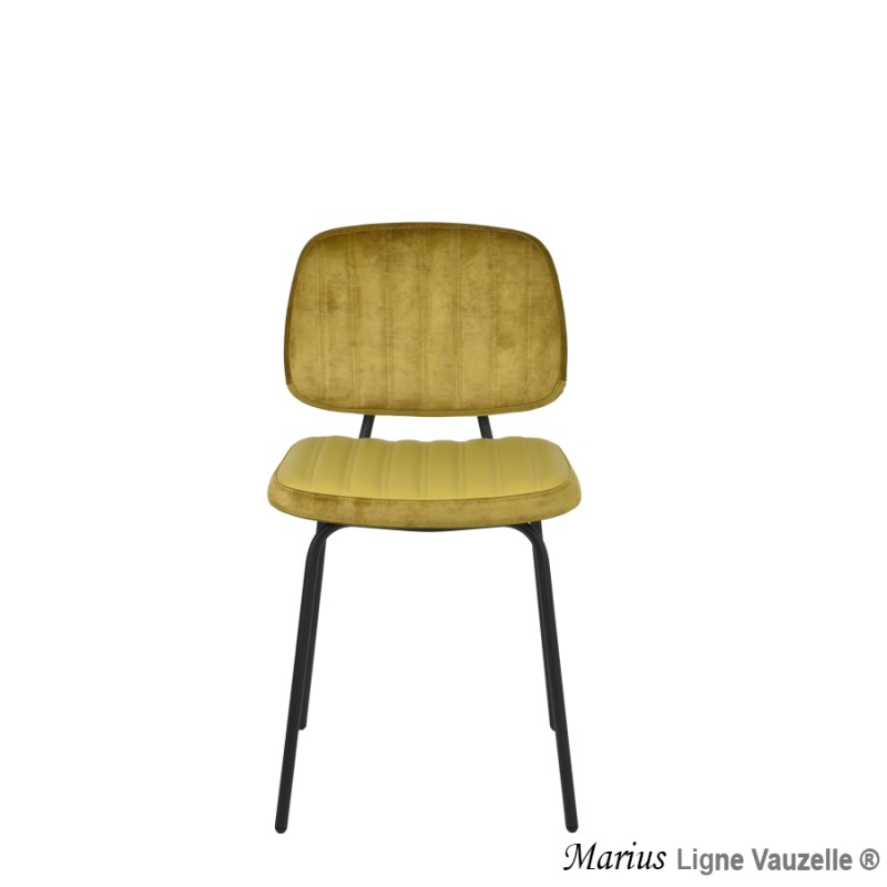 Chaise "MARIUS", Pieds Métal  Epoxy Ral T1.