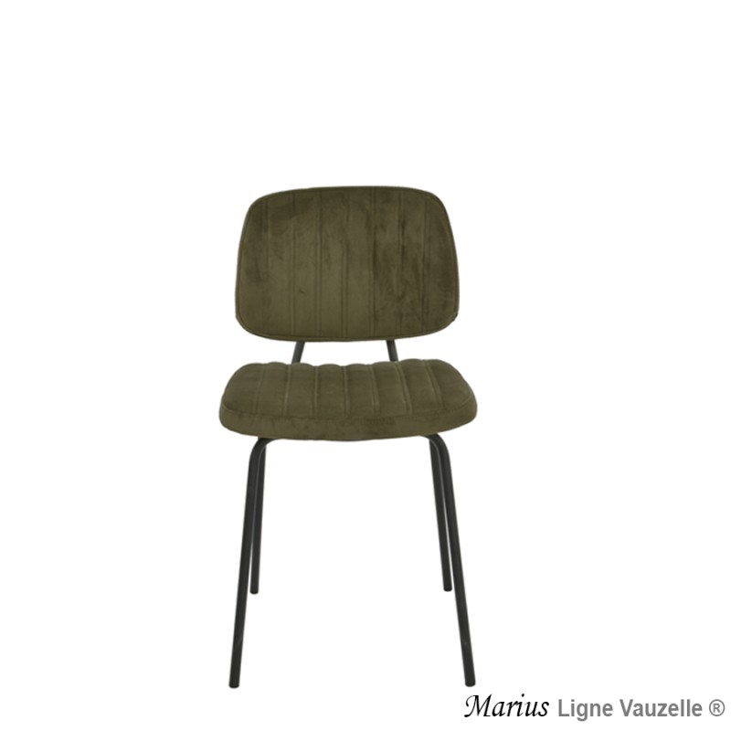 Chaise "MARIUS", Pieds Métal  Epoxy Ral T1.