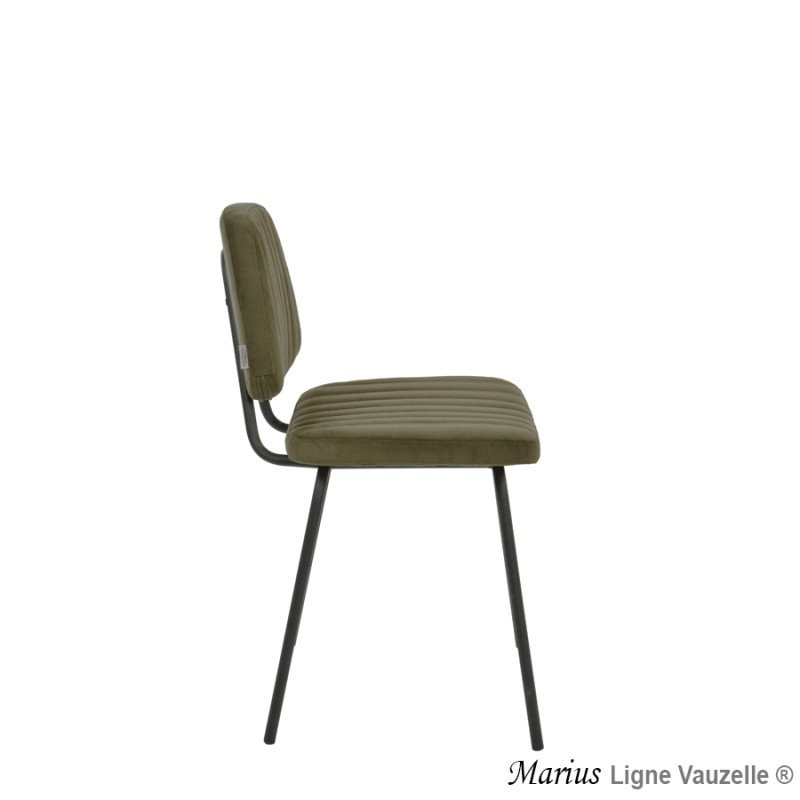 Chaise "MARIUS", Pieds Métal  Epoxy Ral T1.