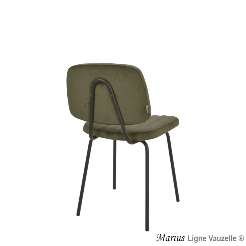 Chaise "MARIUS", Pieds Métal  Epoxy Ral T1.