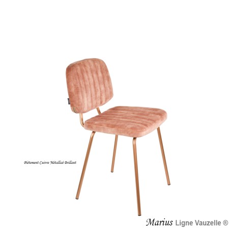 Chaise "MARIUS", Pieds Métal  Epoxy Ral T1.