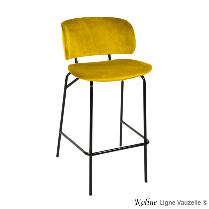 Tabouret KOLINE Assise et Dossier Garnis