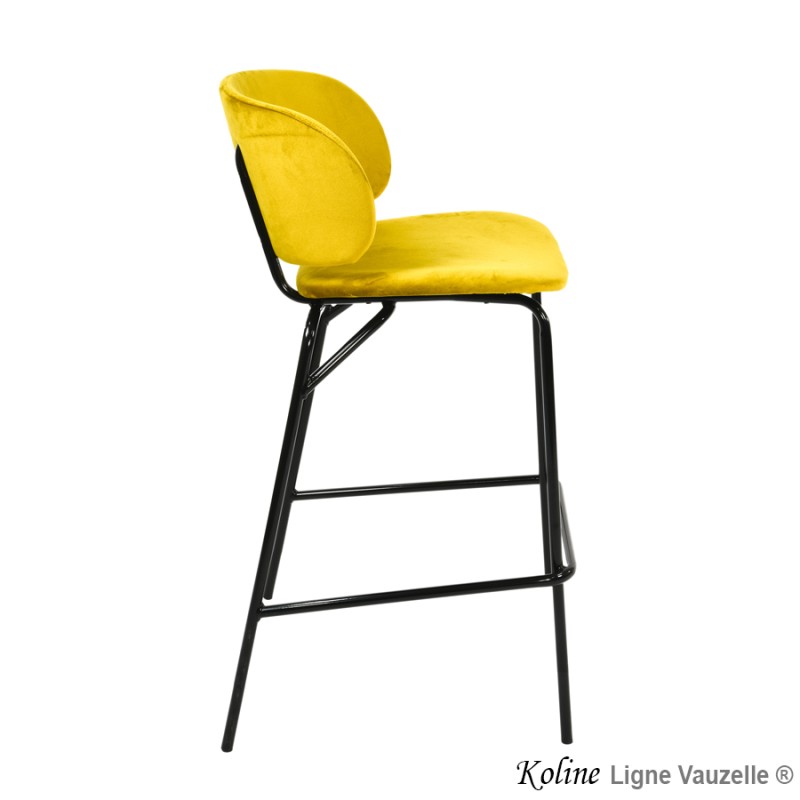 Tabouret KOLINE Assise et Dossier Garnis