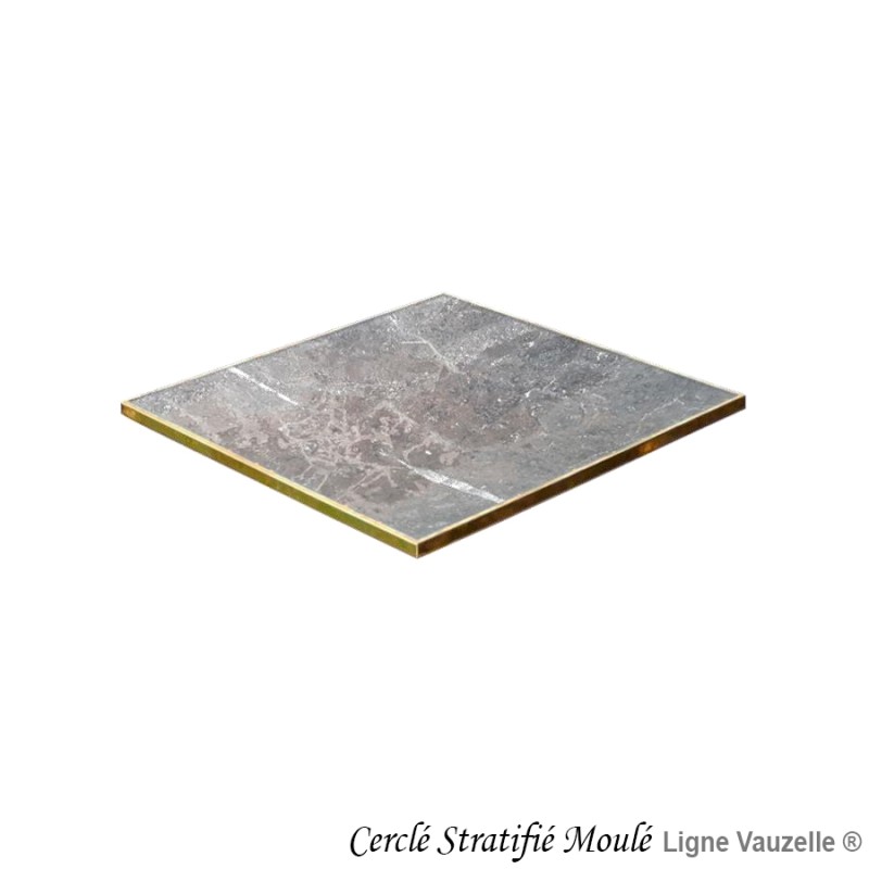 PlateauCerclé PERFORMER Strat.Moulé 60x60cm Cadre Poli Lisse Ep.18mm