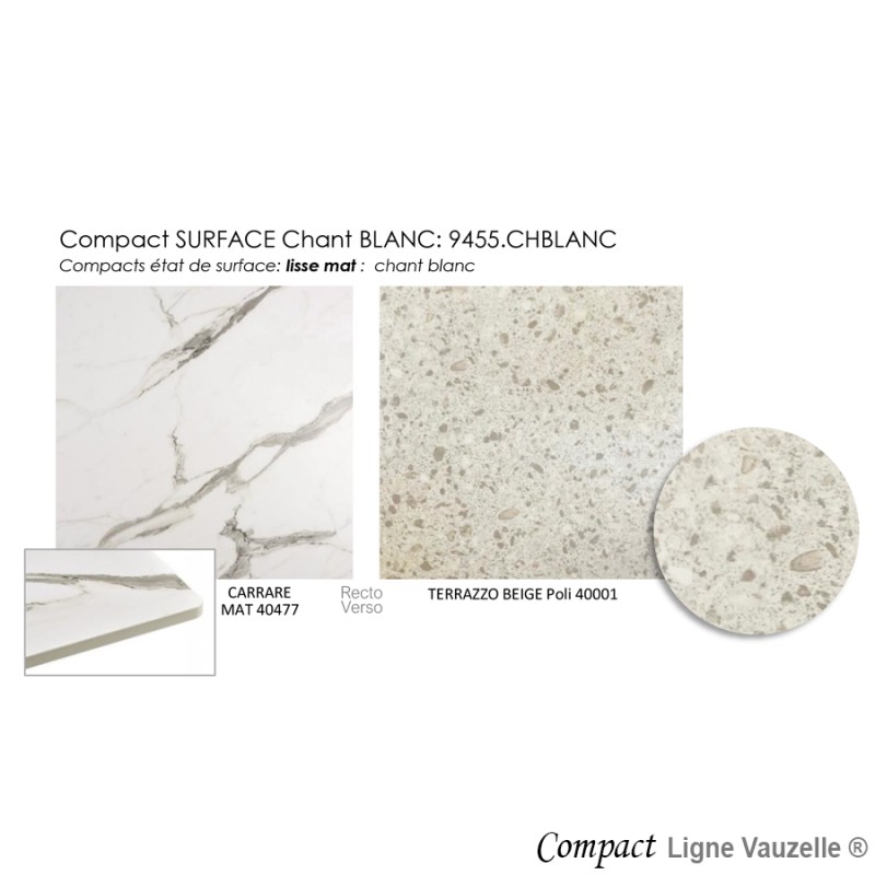 Plateau COMPACT SURFACE Chant Blanc