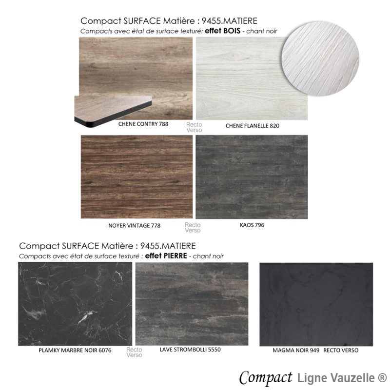Plateau COMPACT SURFACE MATIERE Ch.Noir