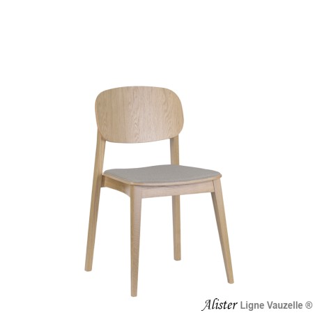 Chaise ALISTER Assise Galette et Dos Bois