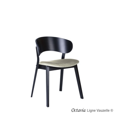 Chaise OCTAVIA Assise Garnie et Dos Bois