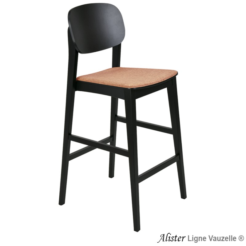 Tabouret ALISTER Assise Galette et Dos Bois