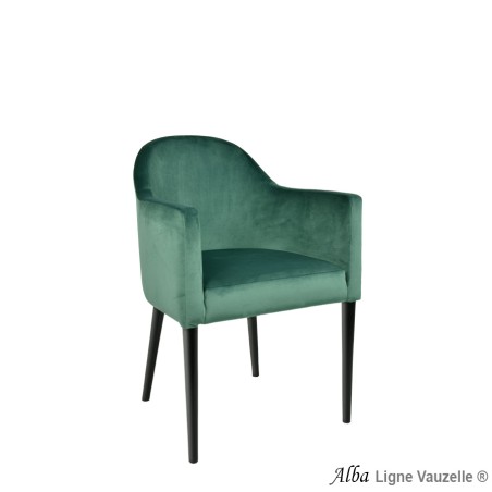 Fauteuil "ALBA", Pieds conique avec patins PVC sans PP.