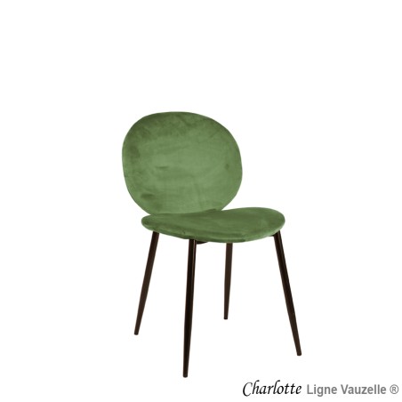 Chaise "CHARLOTTE" Pieds Métal Noir.