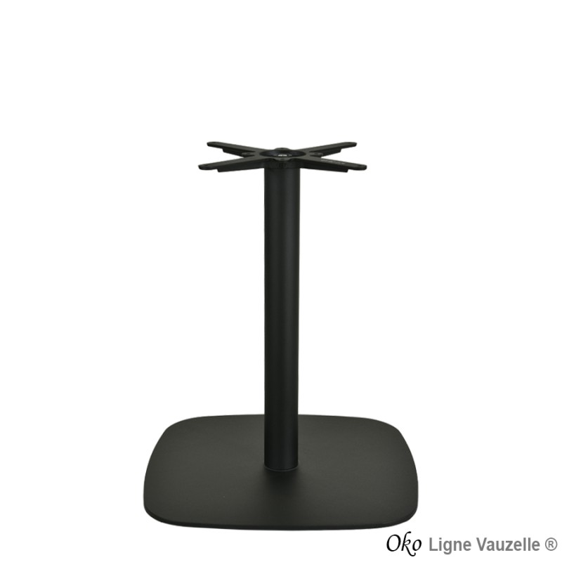 Piétement"OKO Noir Mat Texturé  Socle 60x60" ht 73cm