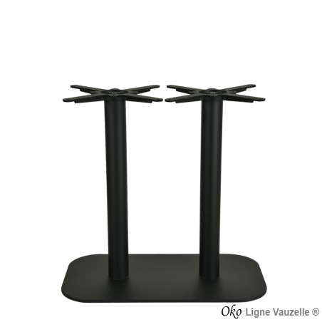 Piétement OKO Noir Mat Texturé Socle 75x42 Double Colonne
