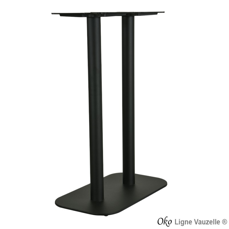 Piétement OKO Noir Mat Texturé Socle 75x42 Double Colonne