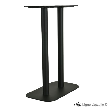 Piétement OKO Noir Mat Texturé Socle 75x42 Double Colonne