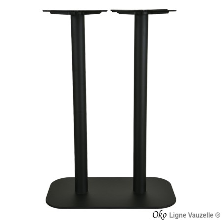Piétement OKO Noir Mat Texturé Socle 75x42 Double Colonne