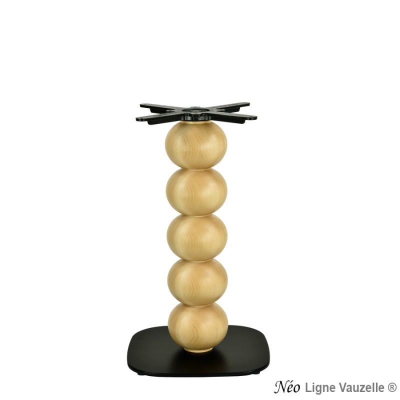 Piètement "NEO sphères D18cm", socle Oko Noir, hauteur standard. 