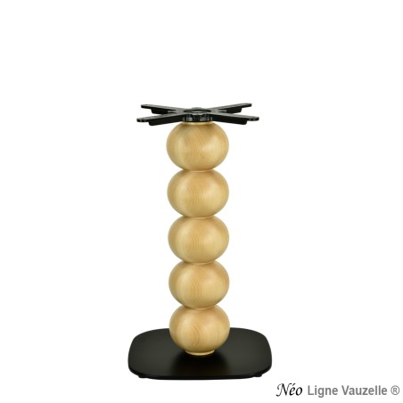Piètement "NEO sphères D18cm", socle Oko Noir, hauteur standard. 