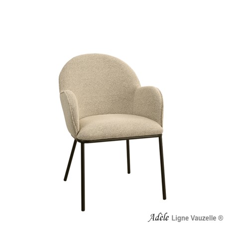 Fauteuil "ADELE" Pieds Métal Noir
