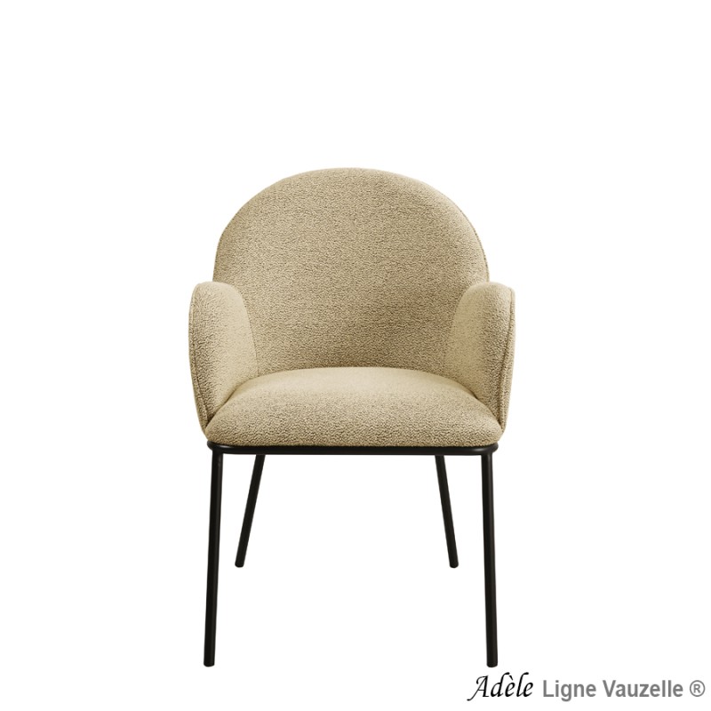 Fauteuil "ADELE" Pieds Métal Noir