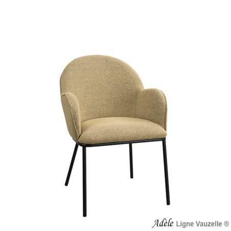 Fauteuil "ADELE" Pieds Métal Noir