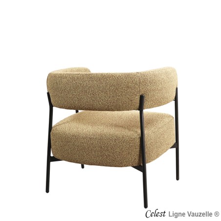 Fauteuil Lounge "CELEST" Pied Métal Noir.