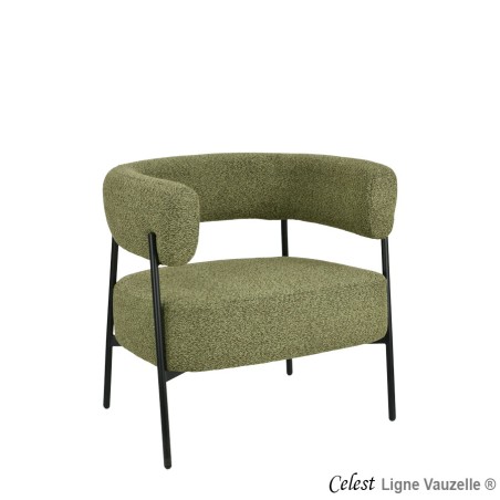 Fauteuil Lounge "CELEST" Pied Métal Noir.