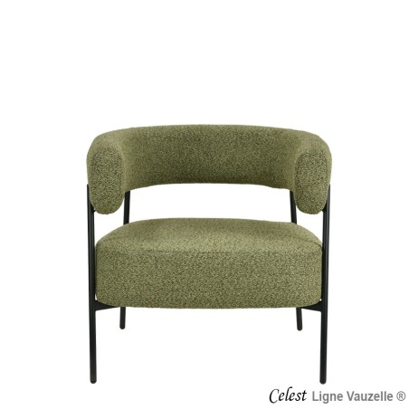 Fauteuil Lounge "CELEST" Pied Métal Noir.