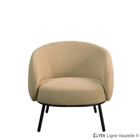 Fauteuil Lounge "ECRIN" Pied Métal Noir.