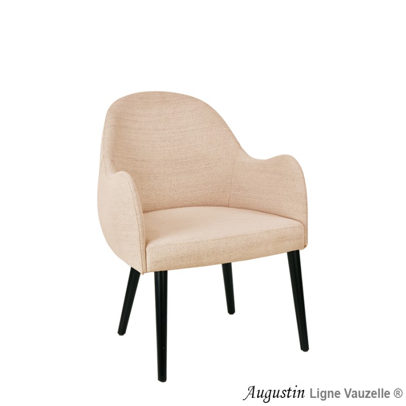 Fauteuil "AUGUSTIN" Pieds Bois Conique