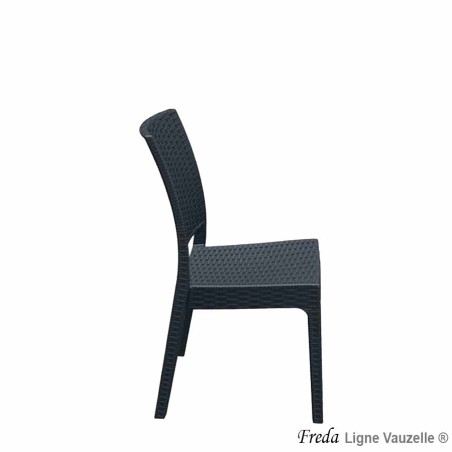STOCK UNIQUEMENT -Chaise "FREDA" Coloris Anthracite