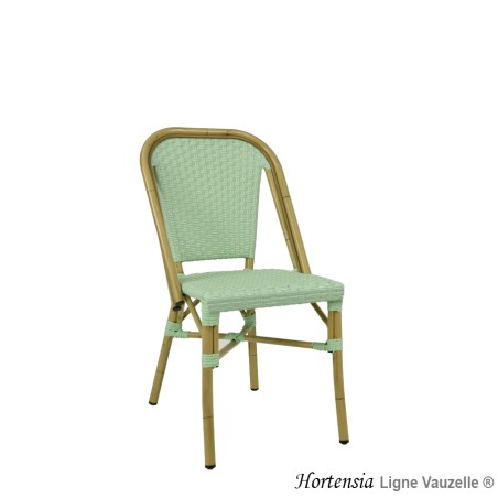 Chaise "HORTENSIA" Tressage Vert Pastel