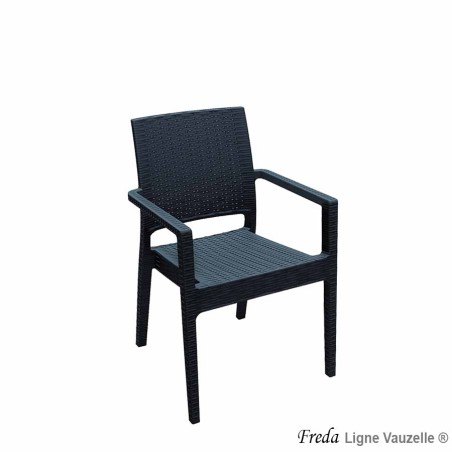 STOCK UNIQUEMENT - Fauteuil "FREDA" Coloris Anthracite