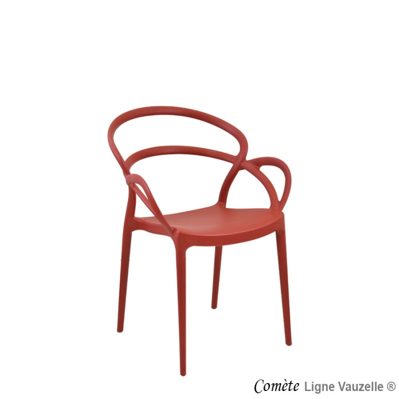 STOCK UNIQUEMENT - Fauteuil "COMETE" Coloris Rouge