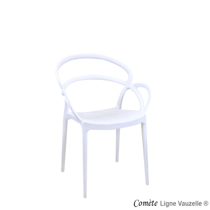 STOCK UNIQUEMENT - Fauteuil "COMETE" Coloris Blanc