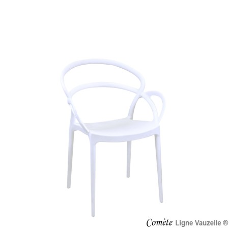 STOCK UNIQUEMENT - Fauteuil "COMETE" Coloris Blanc